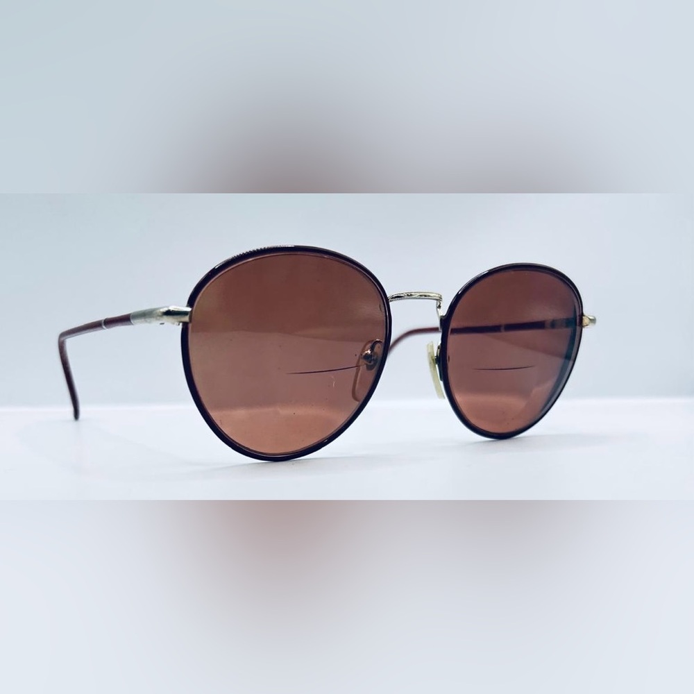 Vintage Suburban Gold Burgundy Oval Sunglasses  Frames Only